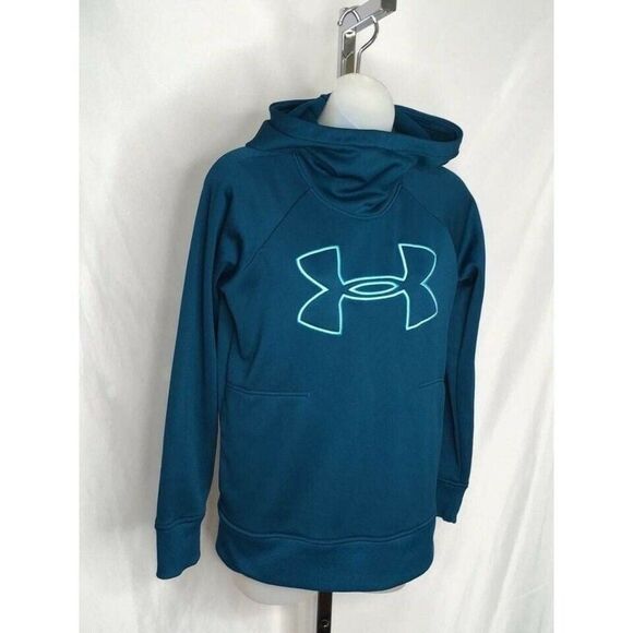WOMENS Teal Under Armour XS loose fit hoodie pullover - Picture 3 of 6